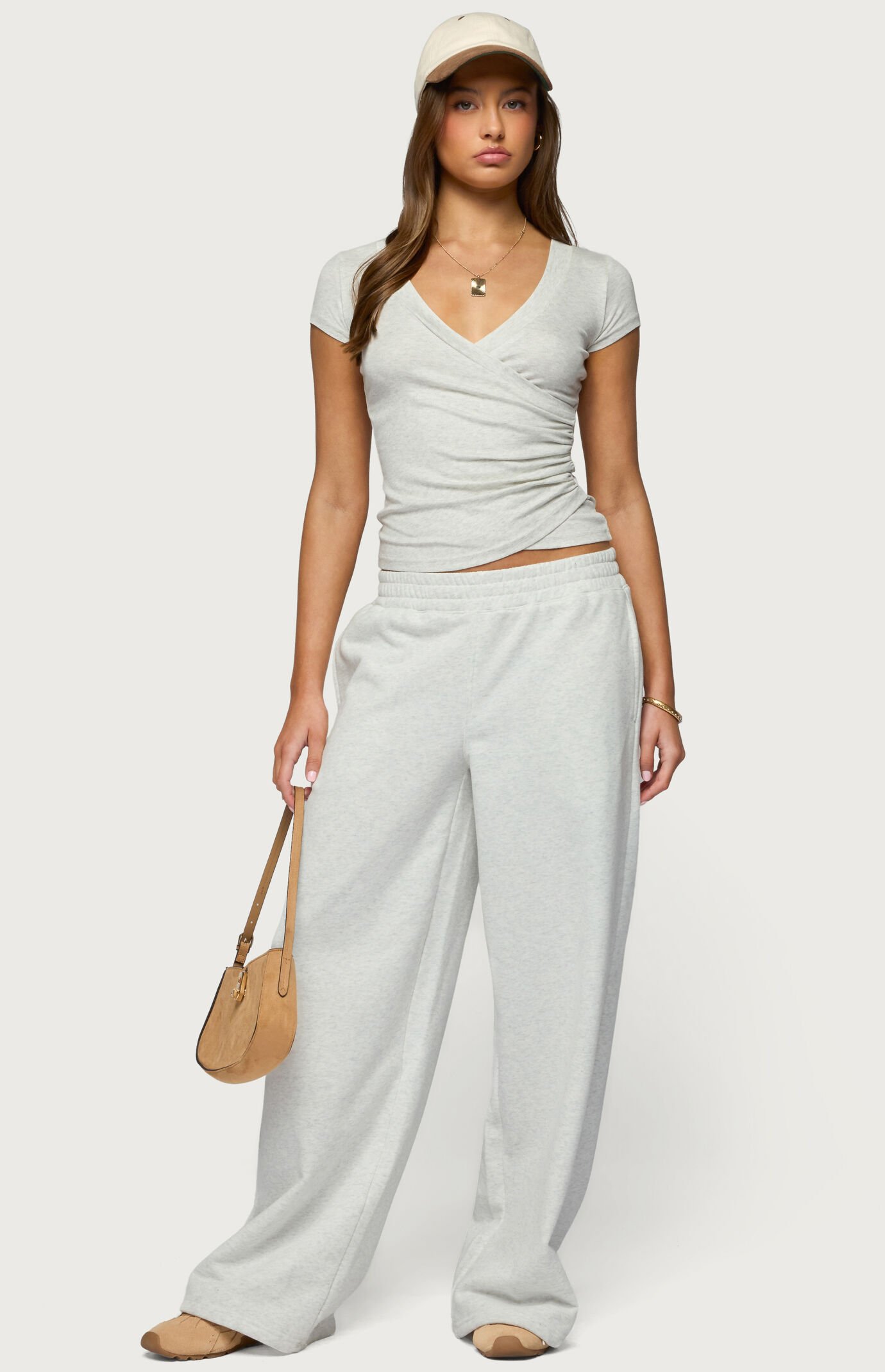 Edikted Jacie Wide Leg Sweatpants