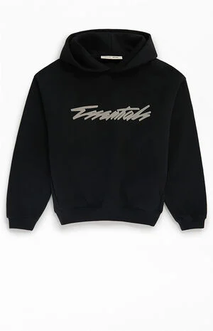 Kids Vintage Black Classic Raglan Hoodie image number 1