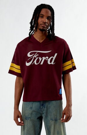Short Sleeve Burgundy Mesh Jersey image number 1