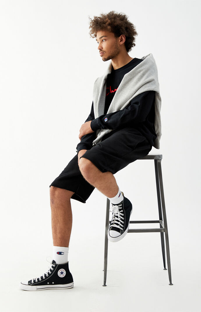champion reverse weave cutoff sweat shorts