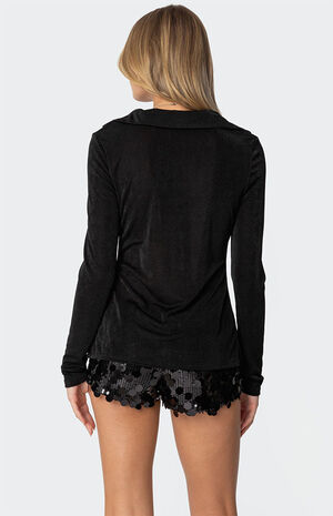 Daria Split Front Long Sleeve Top image number 5