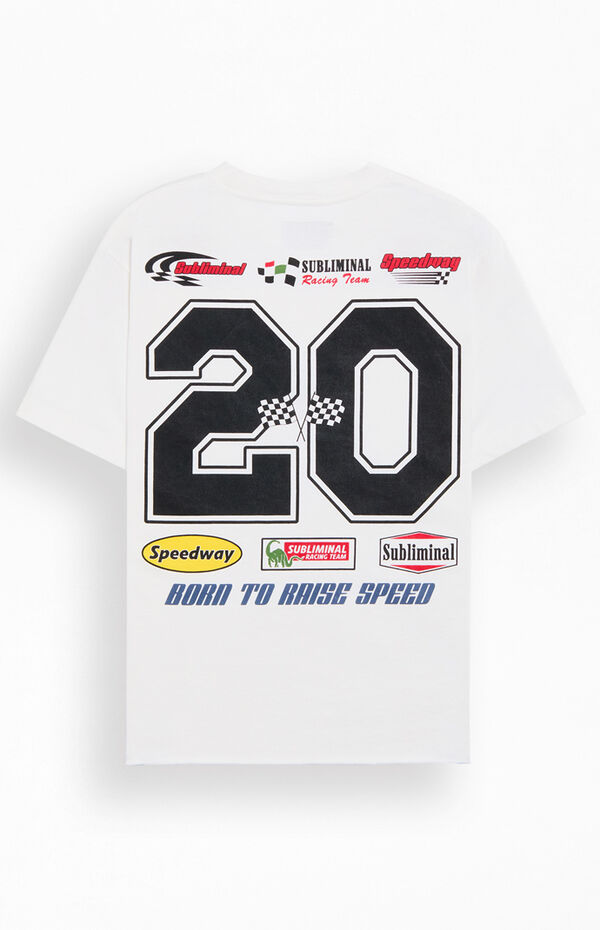 Pacsun Subliminal Racing Cropped T-Shirt