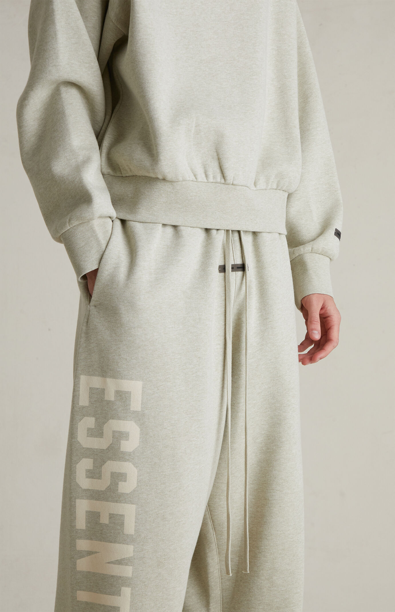 Fear of God ESSENTIALS Heather Stone Lounge Fleece Baggy Sweatpants