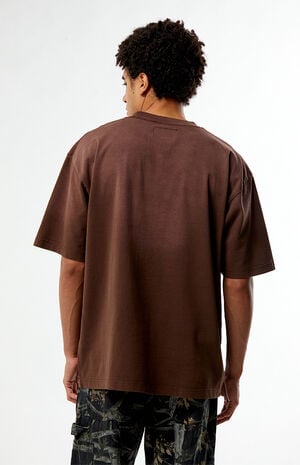 Brown Premium Potassium Wash T-Shirt image number 4