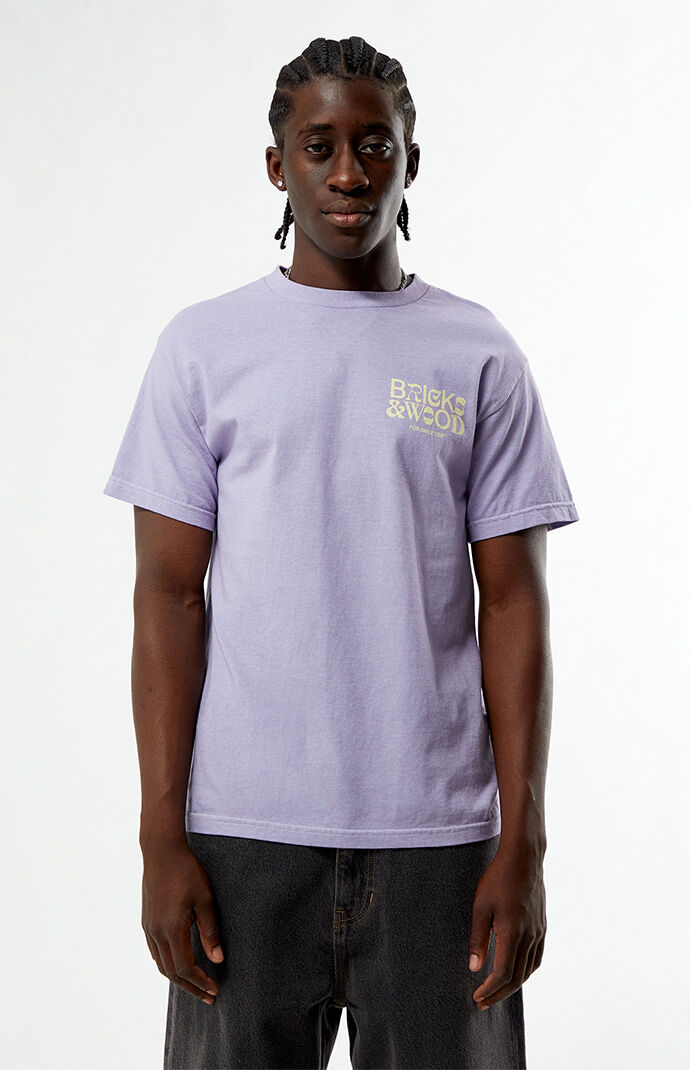 Bricks & Wood Purple Classic For Daily Use Core Logo T-Shirt