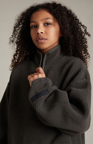 Essentials Ink Polar Fleece Half Zip Sweatshirt image number 4