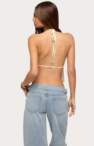 Azura Sequin Fringe Bra Top image number 3