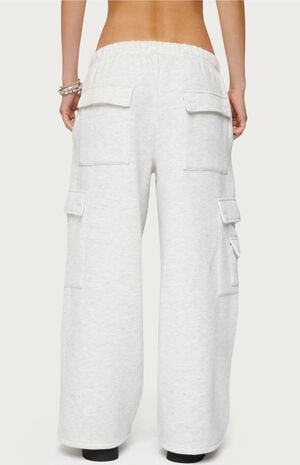 Petite Wide Leg Cargo Sweatpants image number 3