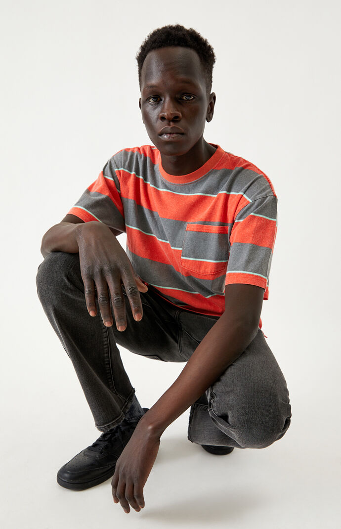 Cliff Pocket Striped T-Shirt