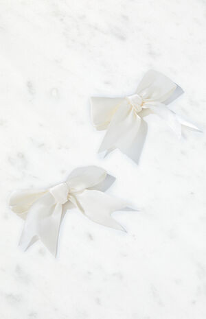 2 Pack Satin Bow Hair Clips image number 2