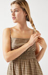 Smocked Plain Mini Dress Smocked Plain Mini Dress image number null