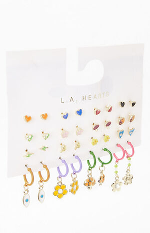 16 Pack Color Pop Earrings image number 4