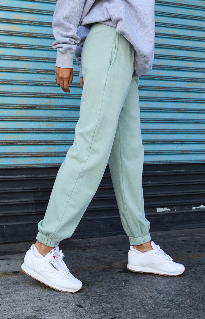 John Galt Pale Green Rosa Sweatpants PacSun