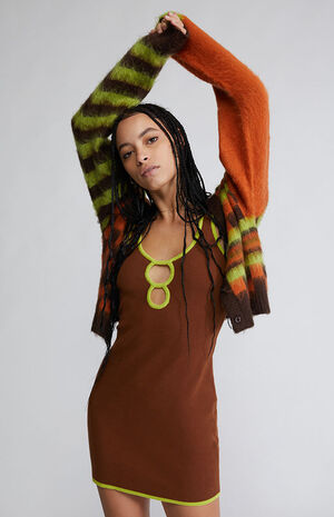 Contrast Knit Dress image number 2