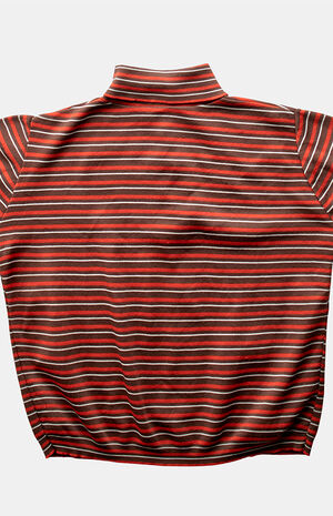 90s Striped Quarterzip Cropped Sweatshirt image number 2