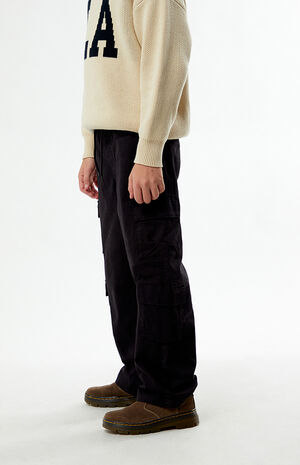 Porter Baggy Pants Stretch E-Waist Cargo Black image number 3