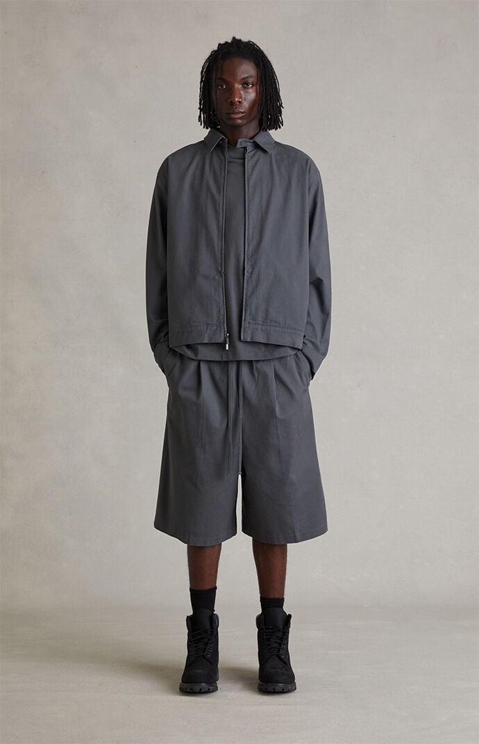 Fear of God ESSENTIALS Iron Gray Relaxed Drawstring Shorts
