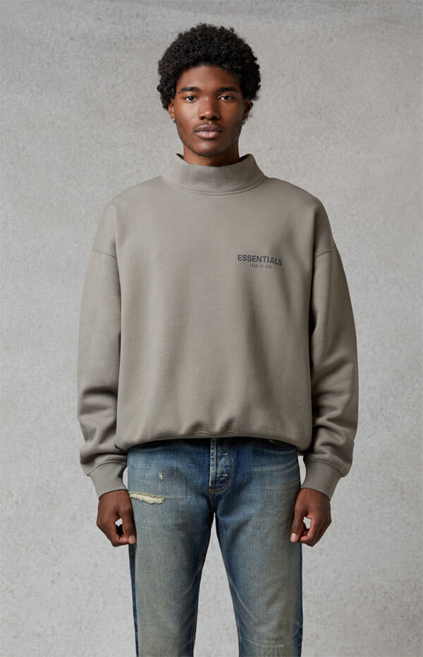 Fear of God Essentials Essentials Cement Mock Neck Sweatshirt