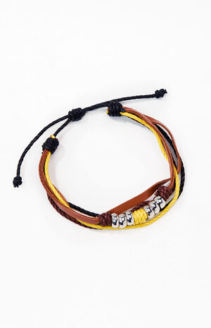 Leather Beaded Bracelet image number 1