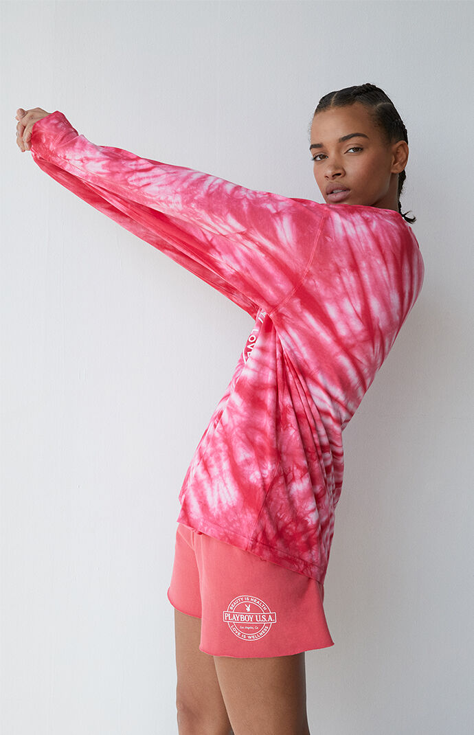 By PacSun Tie Dye Warm Up Long Sleeve T-Shirt