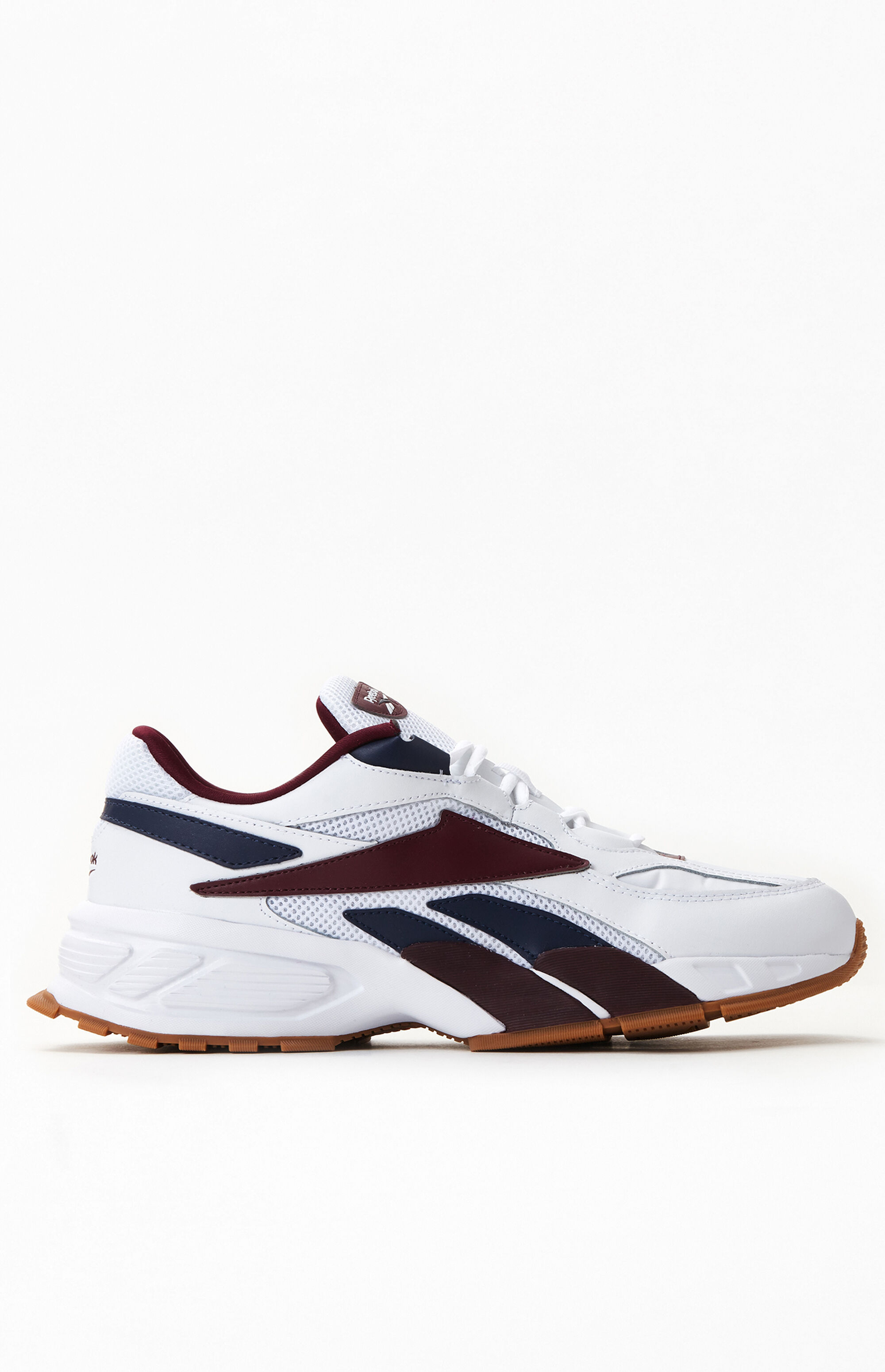 Reebok White & Burgundy EVZN Shoes PacSun