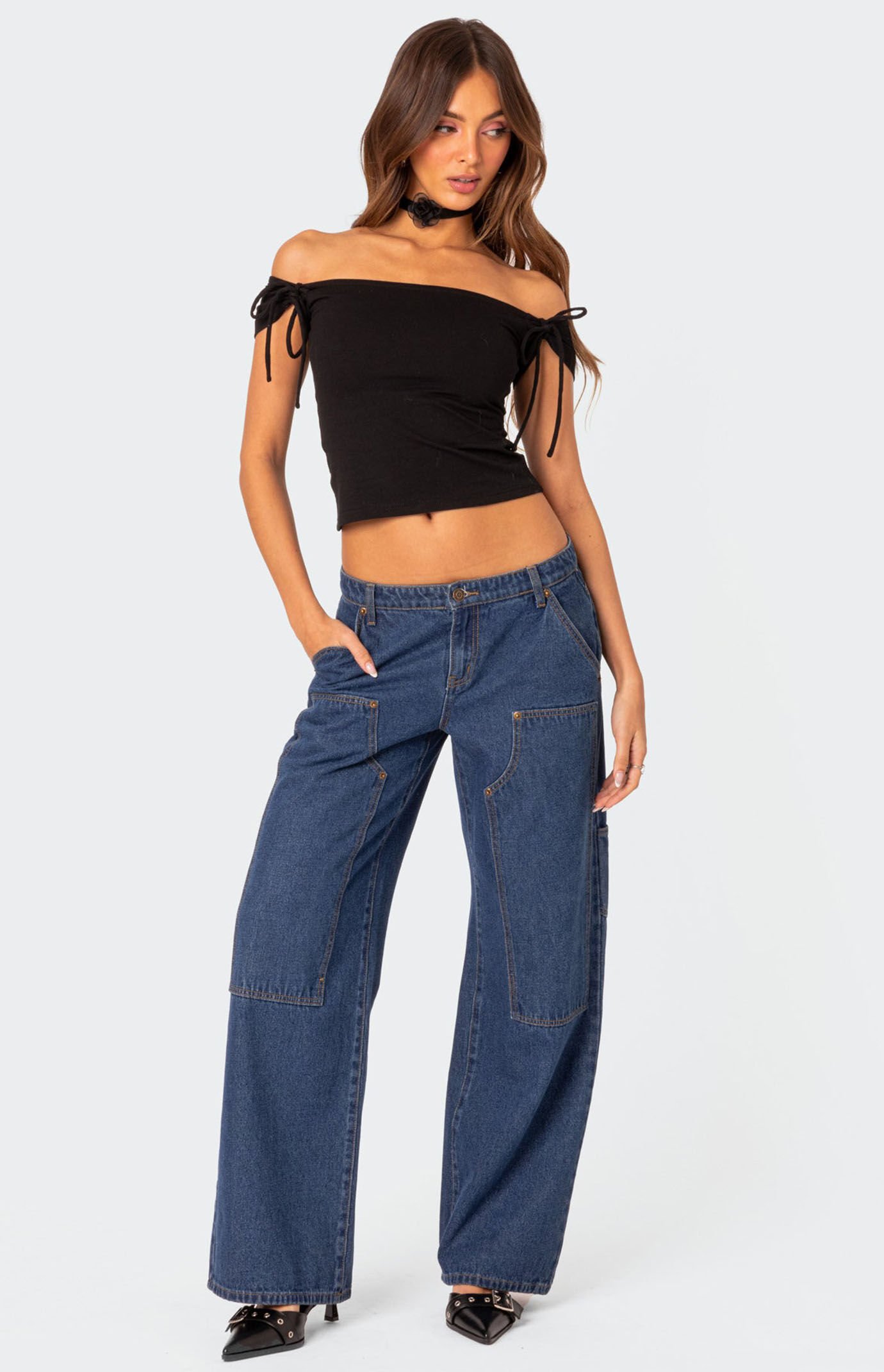 未使用タグ付‼️ Ponte Off-Shoulder Top mnavy M cn56488084.jpg