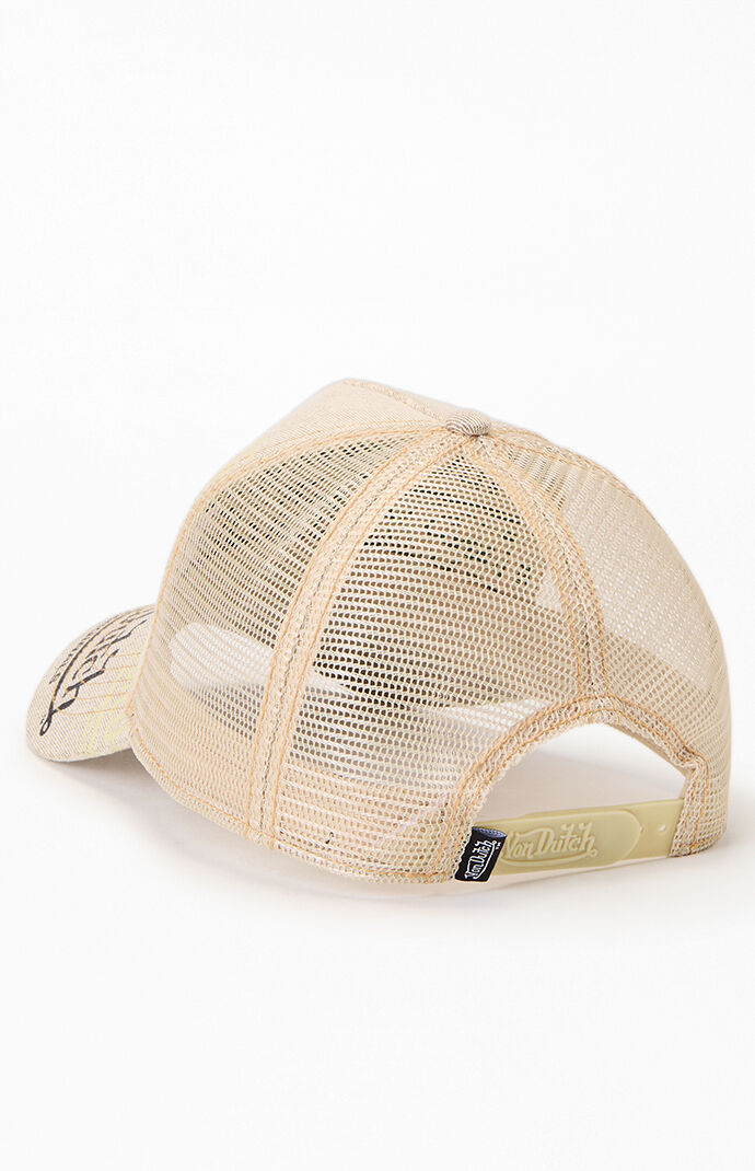Von Dutch Beige Tagged Trucker Hat