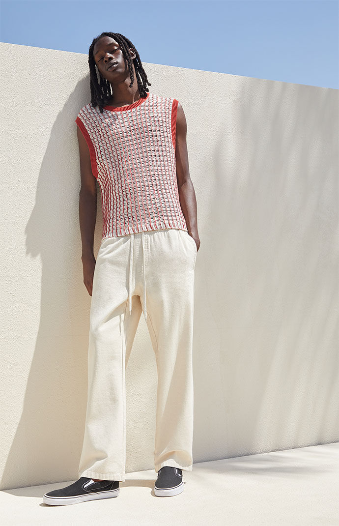 Cream linen pants new arrivals