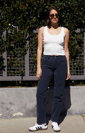 White Basic Scoop Tank Top image number 4