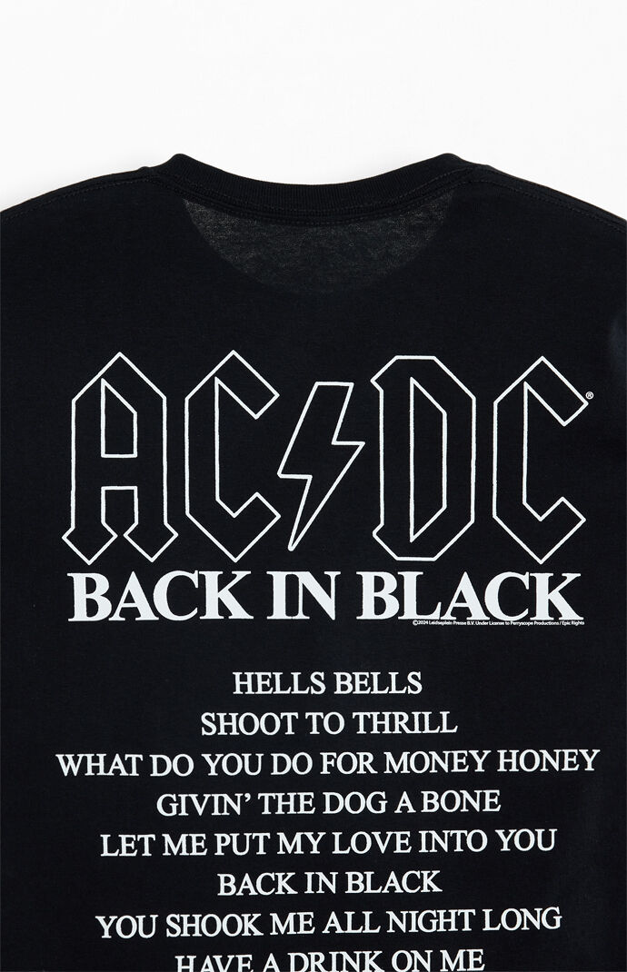 ACDC エーシー・ディーシー Back in Black ©ツアー Tシャツ AC/DC Back In Black Tour T-Shirt | PacSun