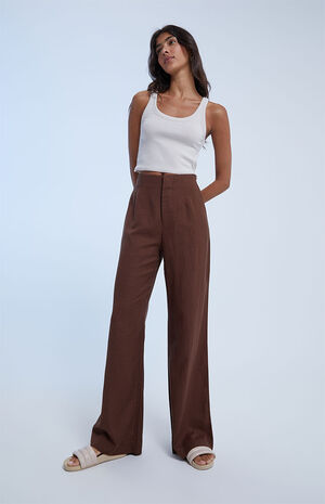 Linen Wide Leg Trousers image number 1