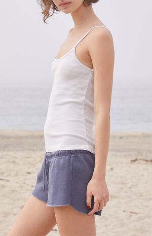 White & Blue Striped Bow Skylar Tank Top image number 2