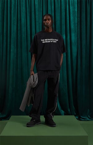 x Pacsun Black Oversized Raglan T-Shirt image number 4