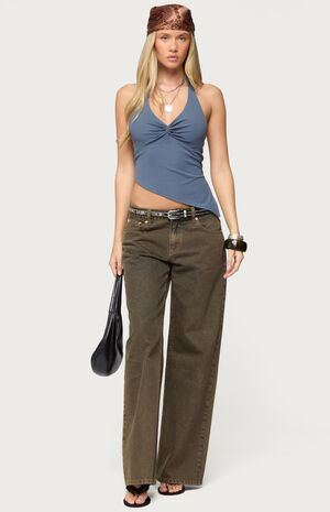 Susanna Asymmetric Twist Halter Top image number 5