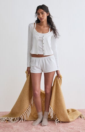 Pointelle Pajama Shorts image number 1