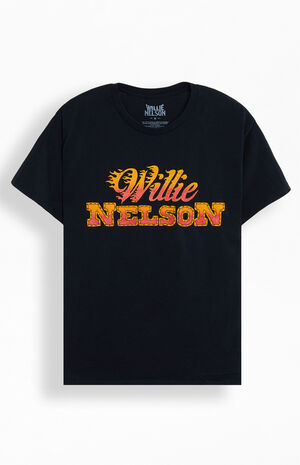 Willie Nelson Flames T-Shirt image number 1