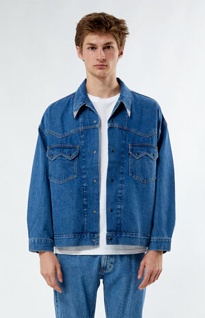 Denim Western Trucker Jacket image number 1