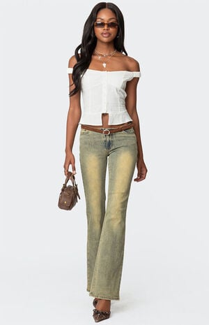 Ali Linen Look Off Shoulder Top image number 2