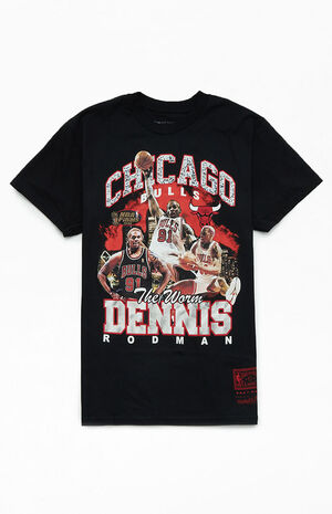 Chicago Bulls Dennis Rodman Throwback Adidas Black T Shirt