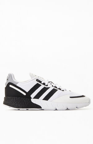 White & Black ZX 1K Boost Shoes image number 2
