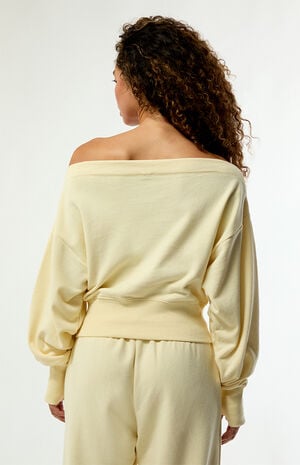 Active French Terry Off-The-Shoulder Sweatshirt image number 5