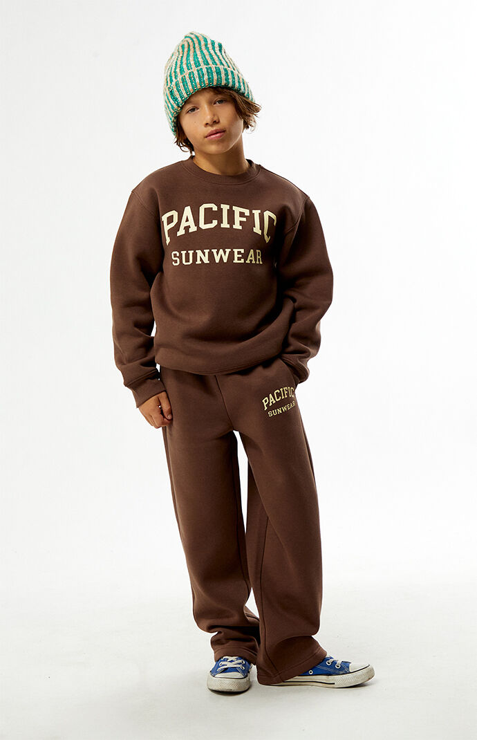 Pacsun Kids Brown Crew Neck Sweatshirt