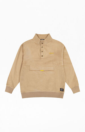 Massive Mock Neck Panel Block Corduroy Jacket image number 1