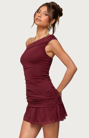 Gesibelle Off Shoulder Mesh Mini Dress image number 2