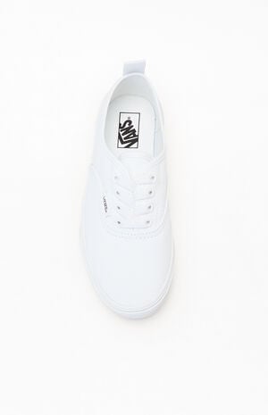 Kids White Authentic Elastic Lace Shoes image number 5