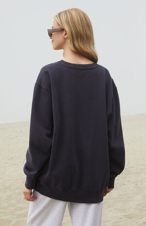 Dark Blue Erica Crew Neck Sweatshirt image number 4