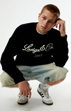 Lodge Ribbed Knit Crew Neck Sweater image number 4