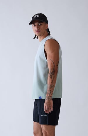 Blue Vintage Wash Form Muscle T-Shirt image number 3
