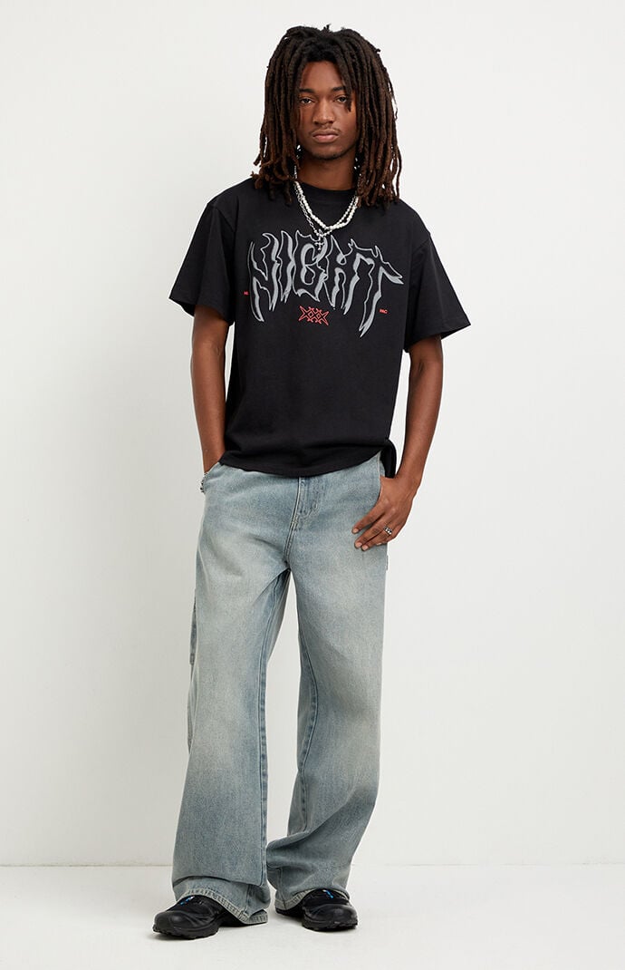 Pacsun Blake Extreme Baggy Jeans Carpenter Medium Blue Tint