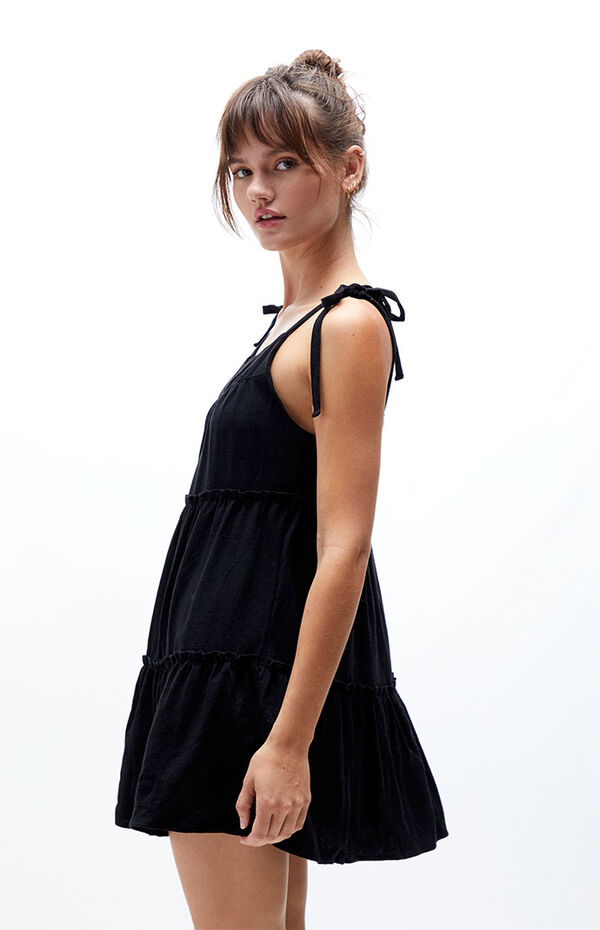 LA Hearts Tie Strap Babydoll Dress PacSun
